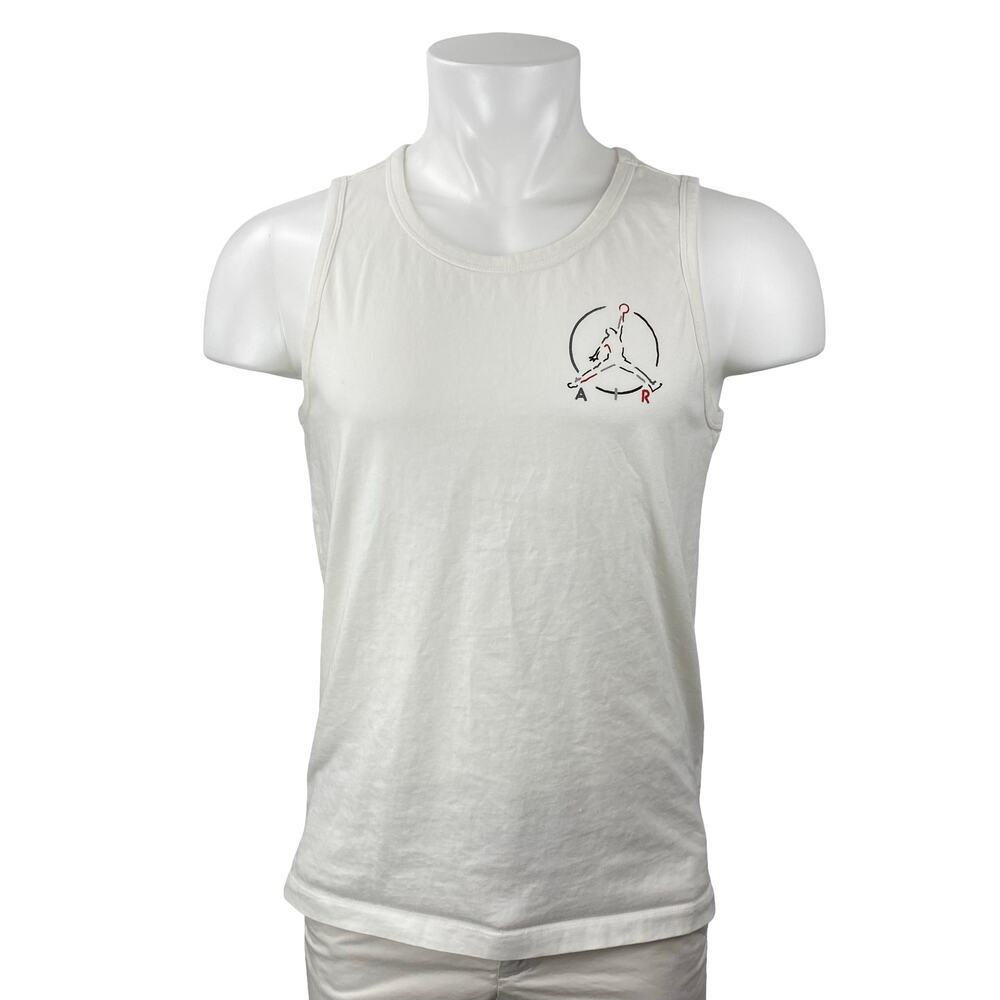 Jordan Jumpman Air Men's White Graphic Sleeveless Athletic Activewear Tank Top M